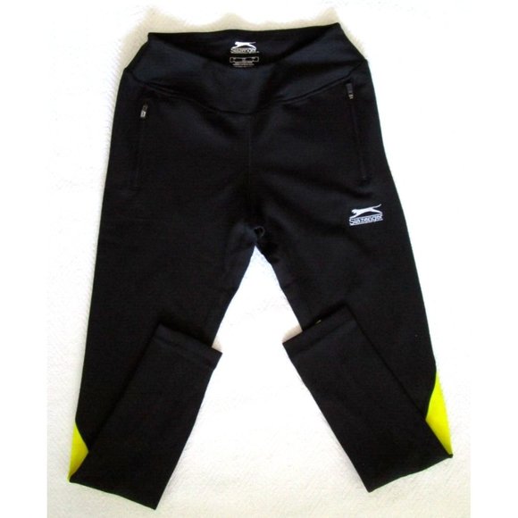 Slazenger Ladies' Sports Performance Full Leggings - NWOT Yellow/Black - LARGE - Picture 5 of 9